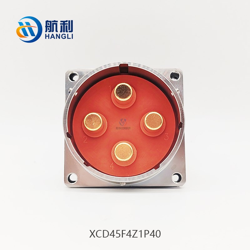 4芯圆形电连接器XCD45F4Z1P40 45T4K1P40航空插头公母接插不锈钢