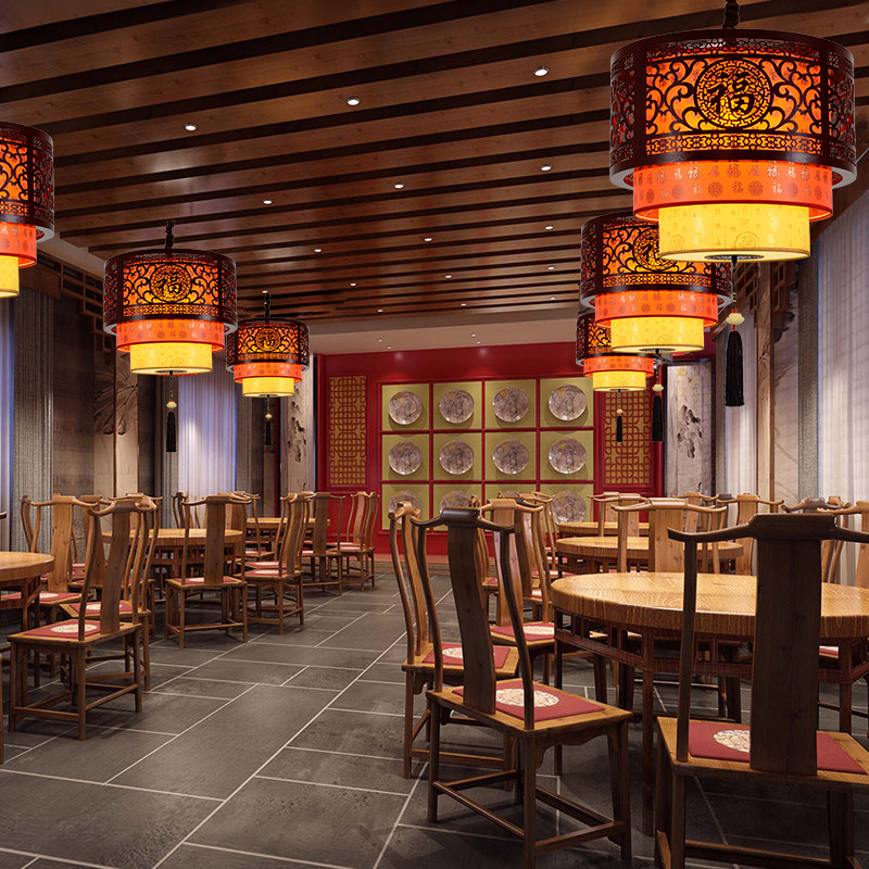 中式仿古灯笼2022新款餐厅火锅店店铺商用中国风饭店阳台宫灯吊灯