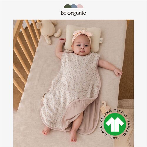 be organic【有机棉纱布睡袋】婴幼儿童宝宝四季通用防踢被新款
