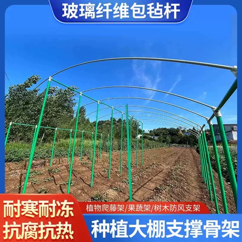 百香果立柱柑橘种植架农用瓜藤类大棚支架杆遮阳网玻璃纤维管