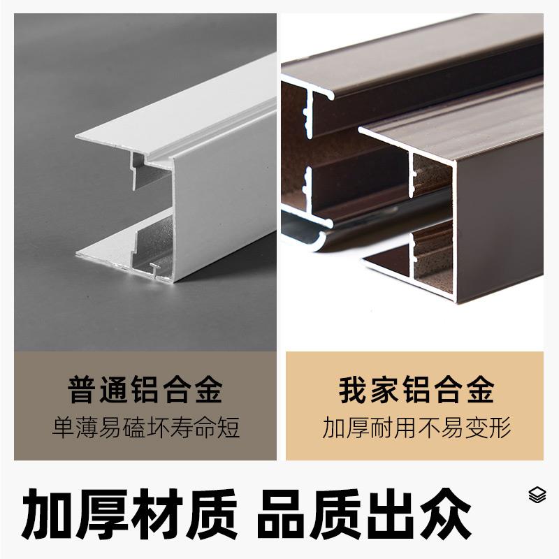 厨房门推拉门隔断移门铝合金蜂巢折叠门推拉柜门落地地轨新款隐形