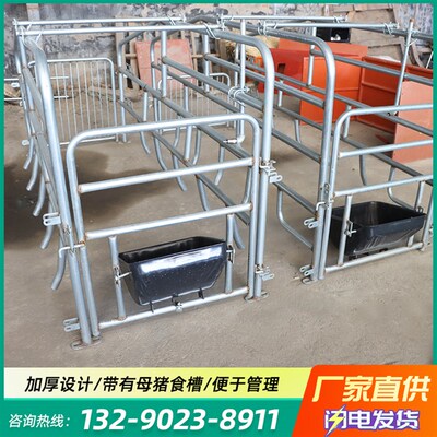 落地式母猪产床不锈钢槽产保两用单体产床固定栏母猪产床养殖设备