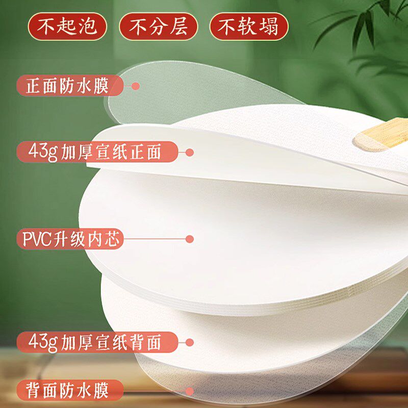 100把漆扇材料包全套扇子摆摊宣纸团扇漂漆颜料diy制作手工扇