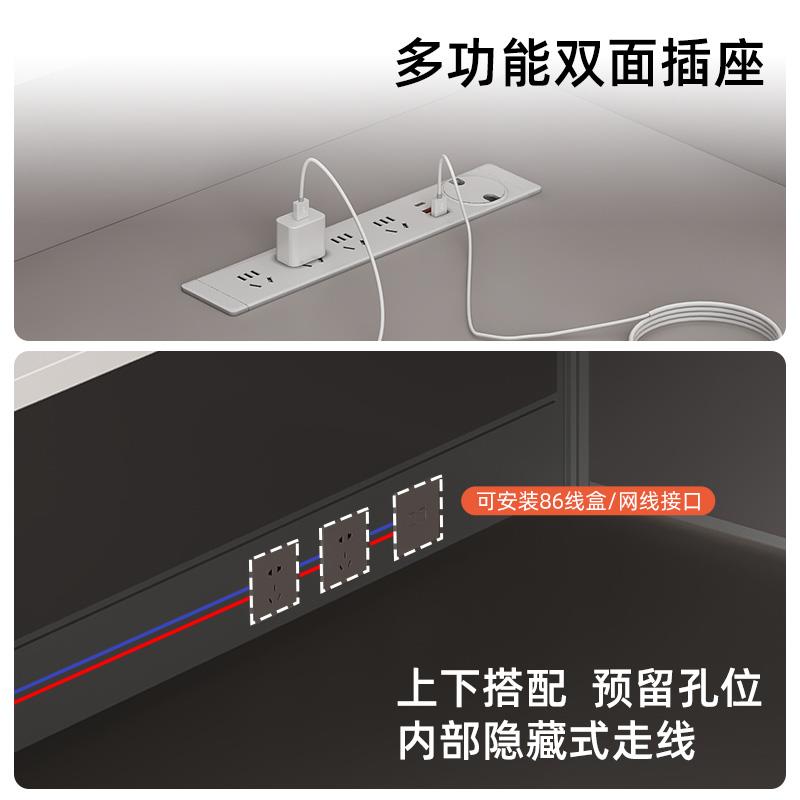 办公桌屏风位卡座转角L型桌面职员工作位2人四人桌椅组合现代简约