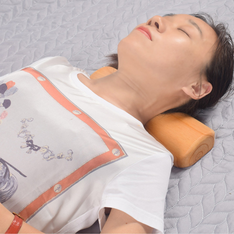 木枕头实木修复颈椎反弓矫正器曲度变直木头圆柱硬枕头微瑕疵修补