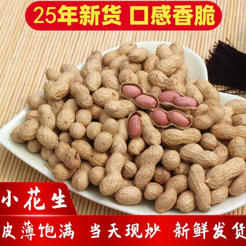 净重精选农家铁锅炒花生2025新货带壳熟花生口感香脆零食年货批发