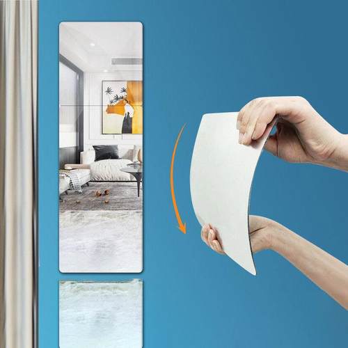 亚克力软镜子贴墙自粘高清全身镜家用浴室镜面贴纸宿舍穿衣镜墙贴