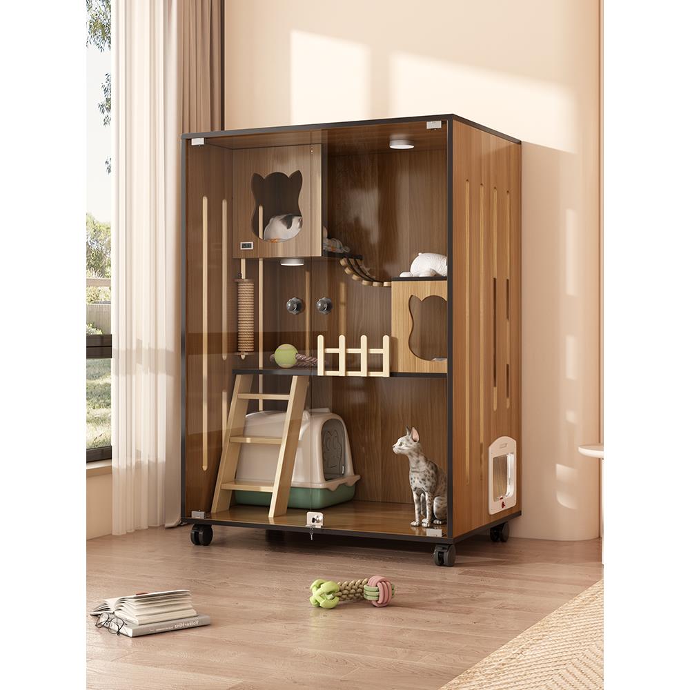 猫别墅猫笼子家用猫屋猫舍室内猫窝超大自由空间全景猫柜猫咪房子