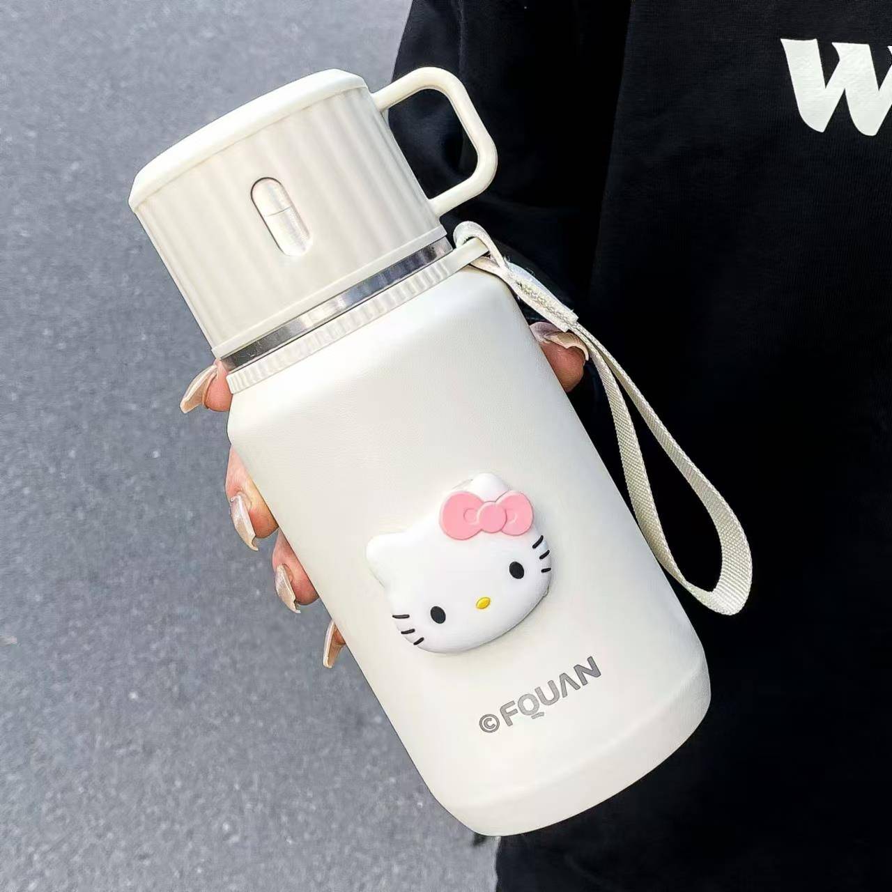 茶水分离保温杯女士学生简约可携式外带两用杯盖喝水茶杯子情侣保