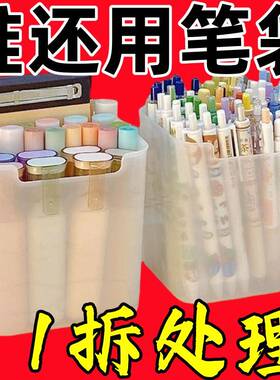 大容量桌面笔筒学生宿舍简约笔袋儿童彩色笔笔桶办公室便利贴本收