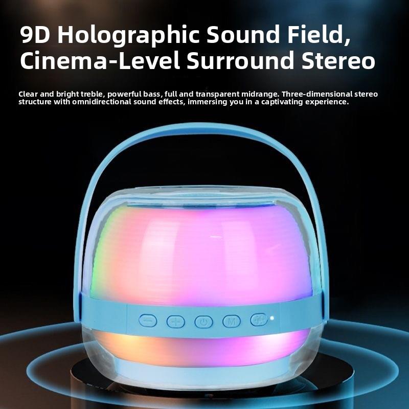 第四代无线卡拉ok带麦克风蓝牙扬声器低音炮家用低音炮便携式户外