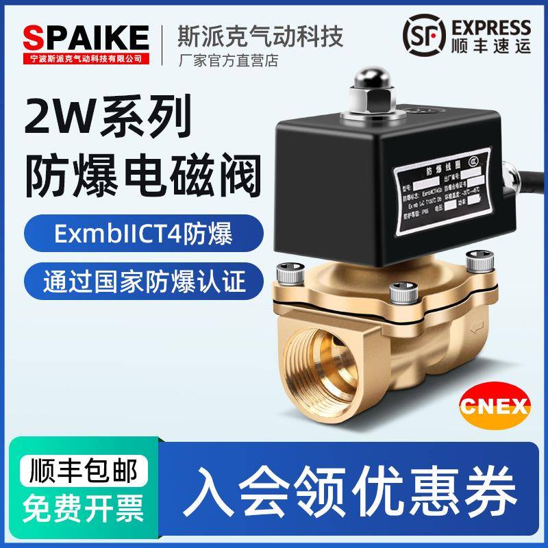 IICT4防爆电磁阀天然气煤气液化气切断阀常闭二通电磁控制阀DC24V