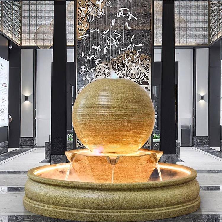 风水球流水摆件循环水喷泉鱼池缸公司酒店大堂水景庭院造景水幕墙