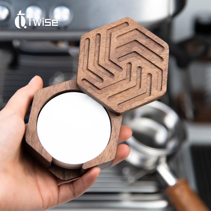 意式咖啡机手柄圆形过滤纸架咖啡滤纸防尘盒摩卡壶粉碗滤纸收纳盒