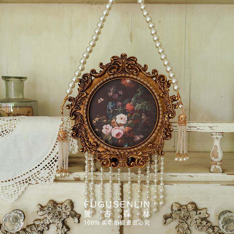 覆古森林法式家居软装树脂浮雕流苏相框画 画框挂画 画摆件装饰雕