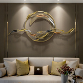 轻奢墙饰客厅电视背景墙壁挂饰餐厅墙J面装 饰创意金属壁饰挂件