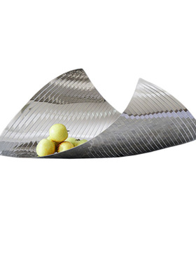 金属托盘工艺品北欧轻p奢创意家居餐桌样板房间桌面装饰物果盘摆