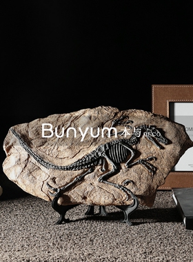 霸王龙恐龙标本复古摆件样板间家居书房博古.架软装饰品