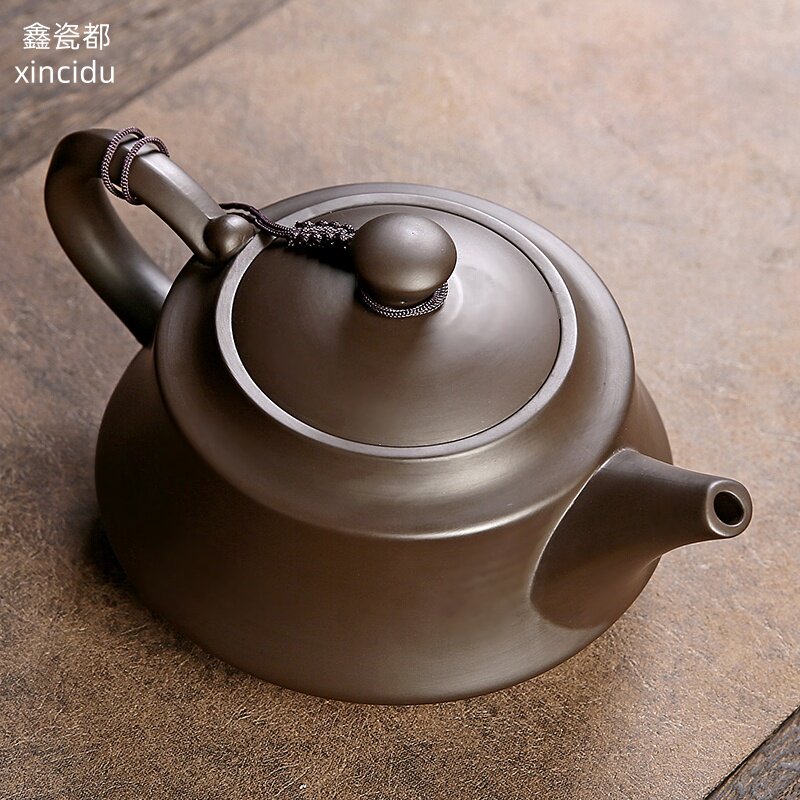 紫砂壶茶壶新款泡茶器家用大号容量真球孔过滤单壶正品茶具430ml