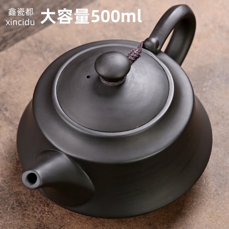 大容量紫砂壶500ml泡茶壶家用球孔过滤单壶正品功夫茶具一壶两杯