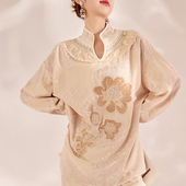 两件套女 弥蝶国风独特设计高级气质立领上衣新中式 宽松时尚 MZ083
