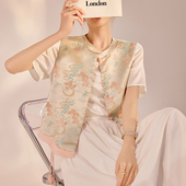 复古盘扣高级轻奢感百搭马甲 国风版 高端气质提花背心新中式 N3069