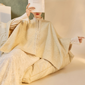 钉珠设计羊毛呢外套国风高级感简约百搭斗篷上衣 新中式 时尚 NY043