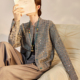 新中式 N9006 套装 重工钉珠气质立领棉麻外套国风优雅时尚 百搭长裤