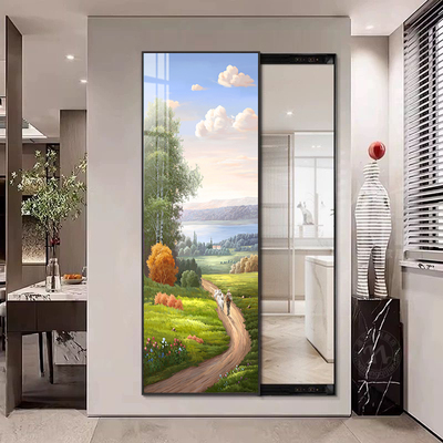 禧万鸿田园风光全身试衣镜子壁画