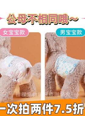 狗狗纸尿裤吸水透气小狗尿不湿泰迪宠物生理期安全裤公母狗用尿布