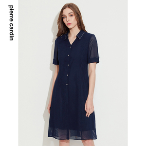 【皮尔卡丹女装】夏季简约轻商务短袖连衣裙【专柜正品】