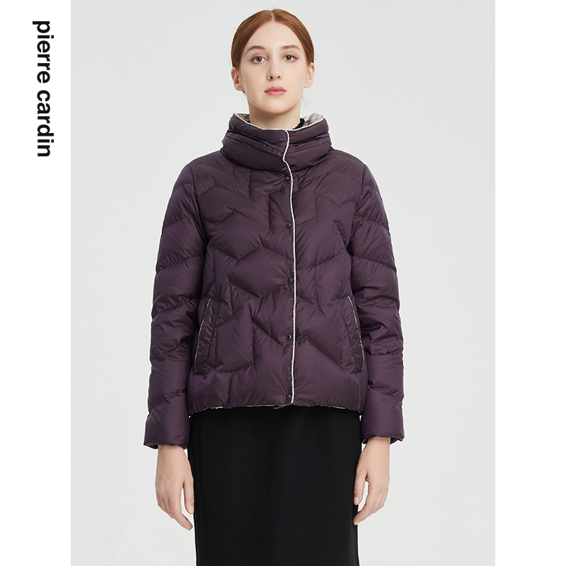 皮尔卡丹女装简约百搭羽绒服