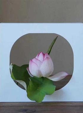 极速宋韵中式相框壁挂花器 墨蓝色的花器M插花塑料画框桌面摆件挂