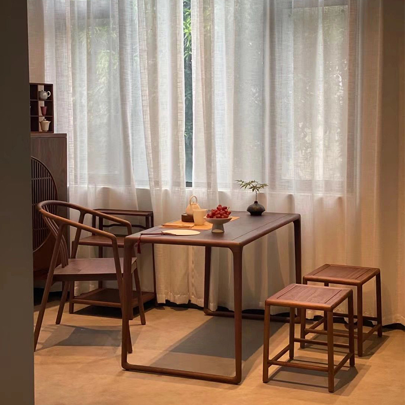极速新中式d茶桌椅组合现代简约全实木茶艺桌禅意泡茶台阳台功夫