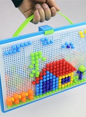 极速296Pieces/Set Plastic DIY Mushroom Nail OBeads Kit Puzzl