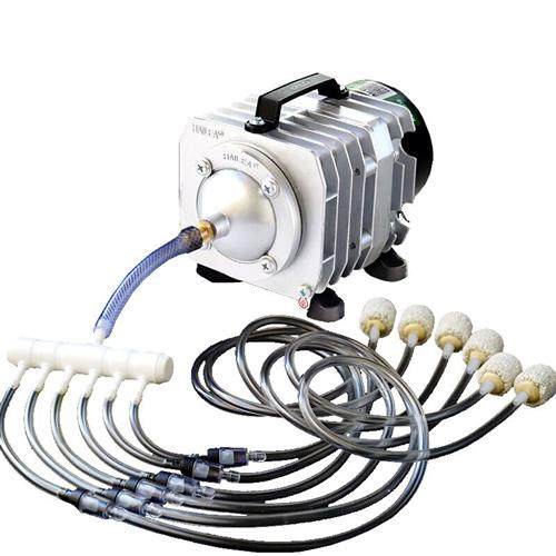 极速海利电磁式i鱼缸增氧泵鱼池氧气泵海鲜饭店水产养殖打氧机卖