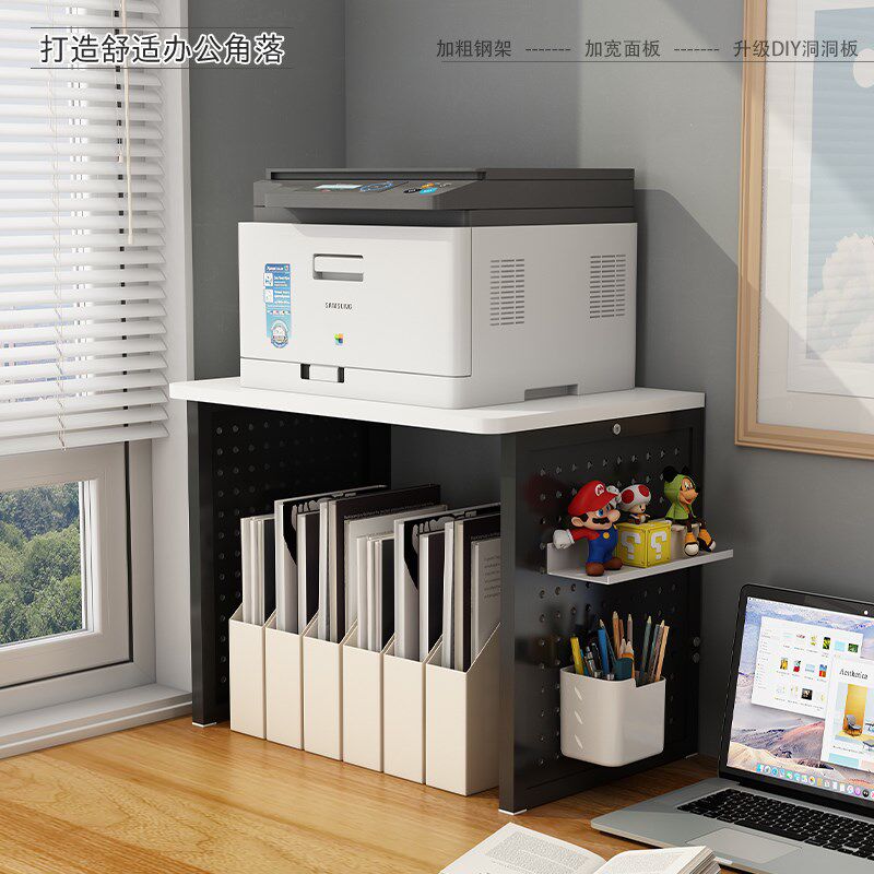 桌面打印机置物架专用多层收纳家用3d电脑办公桌悬空桌上实木架子