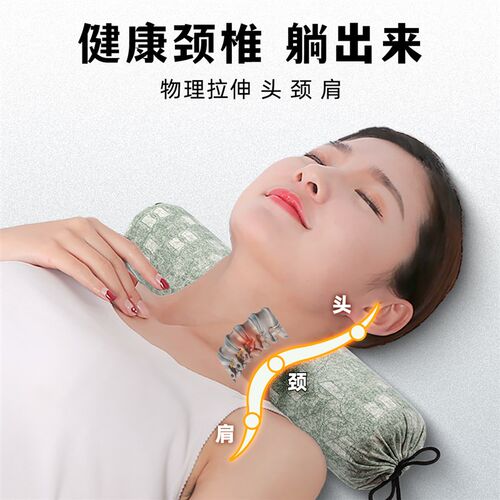 PE软管枕头透气单人四季通用睡眠水洗可调高低颈椎枕专用糖果圆枕