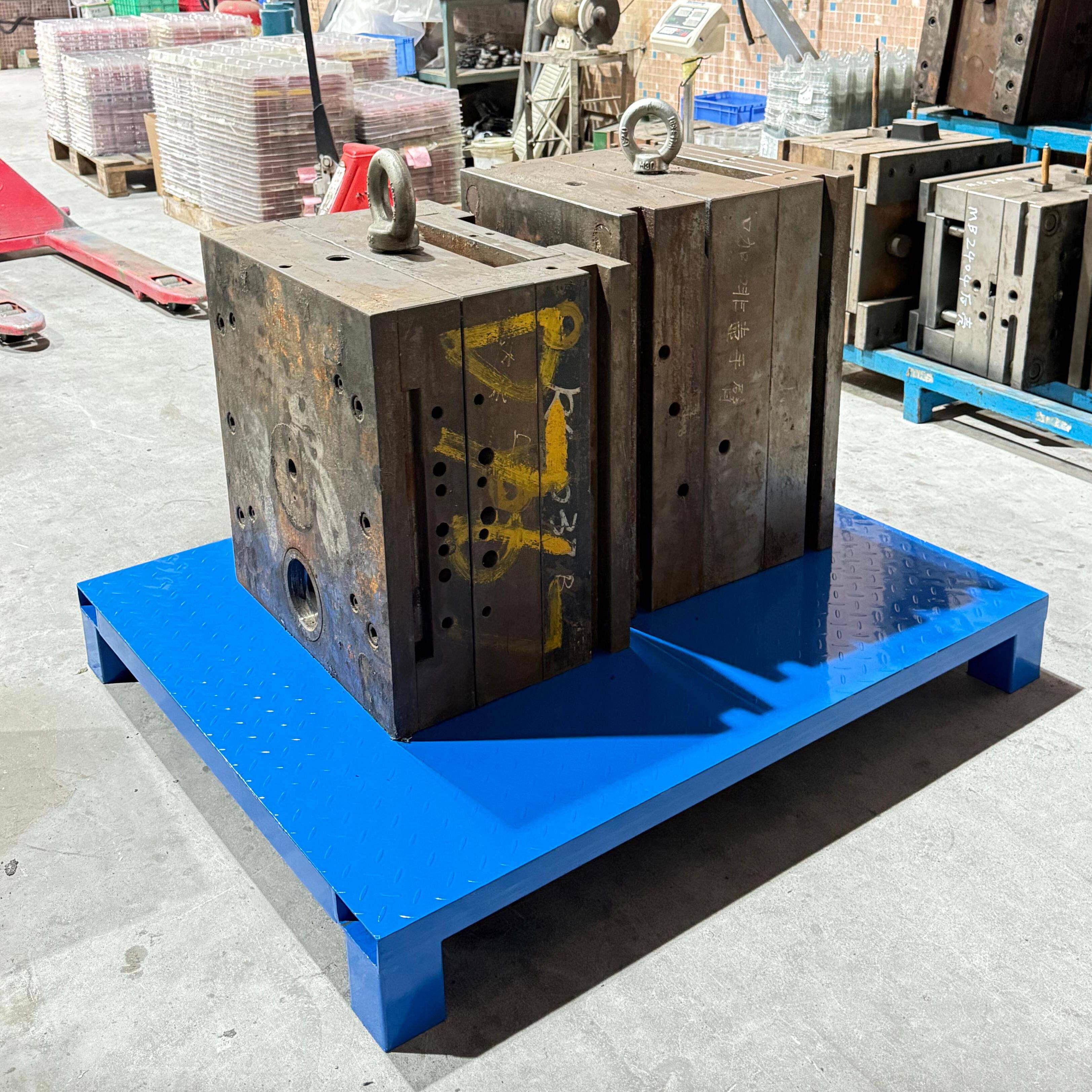 模具卡板地台地堆架仓库托盘物流架板托板钢平板铁托盘模具防潮板