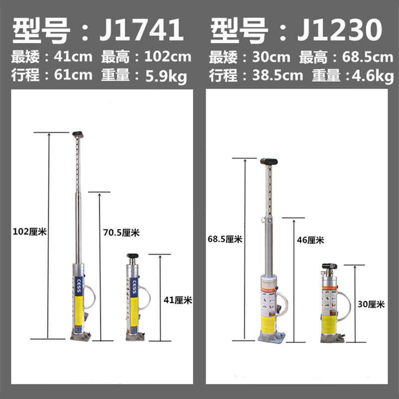 CESS越野车3吨长行程专用猴爬杆沙漠脱困救援随车液压汽车千斤顶