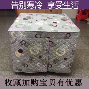 正方形桌布加厚四方烤火桌套电炉C被布套取暖桌布罩炉套家用餐桌
