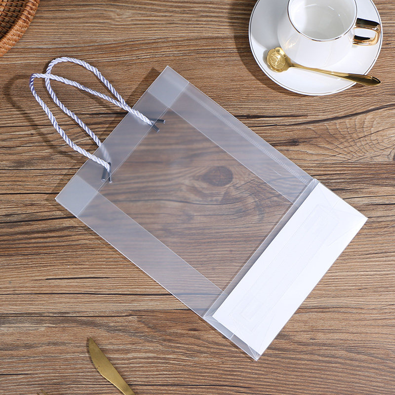 透明磨砂手提袋 烘焙中秋月饼包装盒搭配礼品袋手工X礼盒搭配装饰