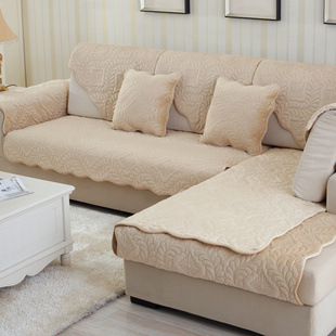 沙发垫四季通用布艺皮防r滑坐垫子实木冬季毛绒全包万能套罩巾全