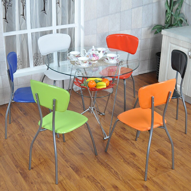 时尚洽谈a桌椅圆形钢化玻璃茶几边角几阳台咖啡厅休闲接待桌椅家