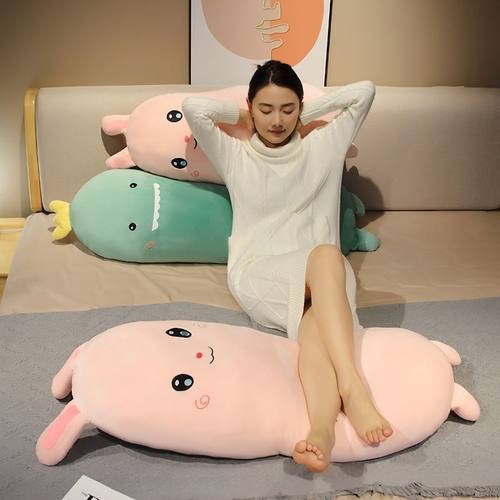 可拆洗恐龙长条抱枕毛绒玩t具公仔抱着床上夹腿睡觉布娃娃玩偶女