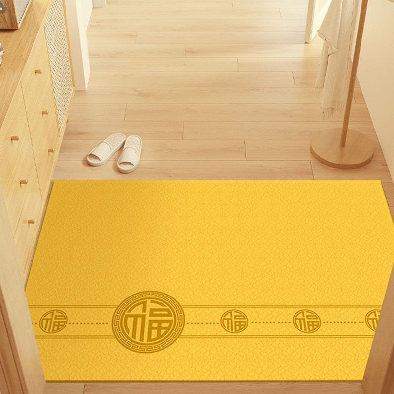 高端金色入户门地垫2024福字地毯pvcI免洗可擦门垫进门大门口脚垫,居家布艺,入户地垫,淘宝优惠券,粉丝福利购,淘宝优惠卷