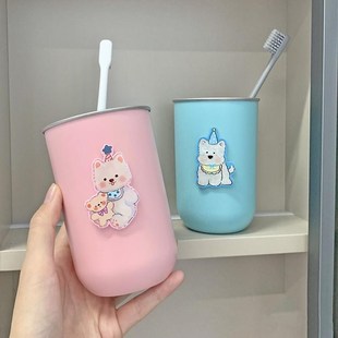 可爱304不锈j钢漱口杯家用牙刷杯情侣防霉儿童洗漱水杯子一家四口