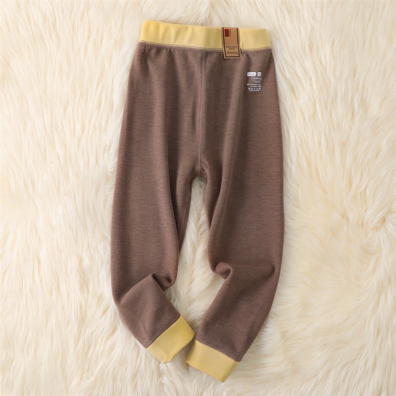 儿童德绒保暖裤秋冬款男童加绒秋裤女童内穿打底裤中W大童宝宝线