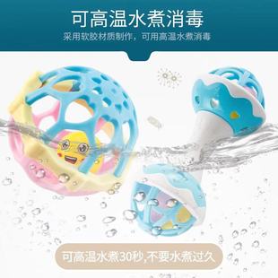 婴幼儿手抓球抓握训练摇铃拨浪鼓0 1岁宝宝N触觉感知新生固齿器玩