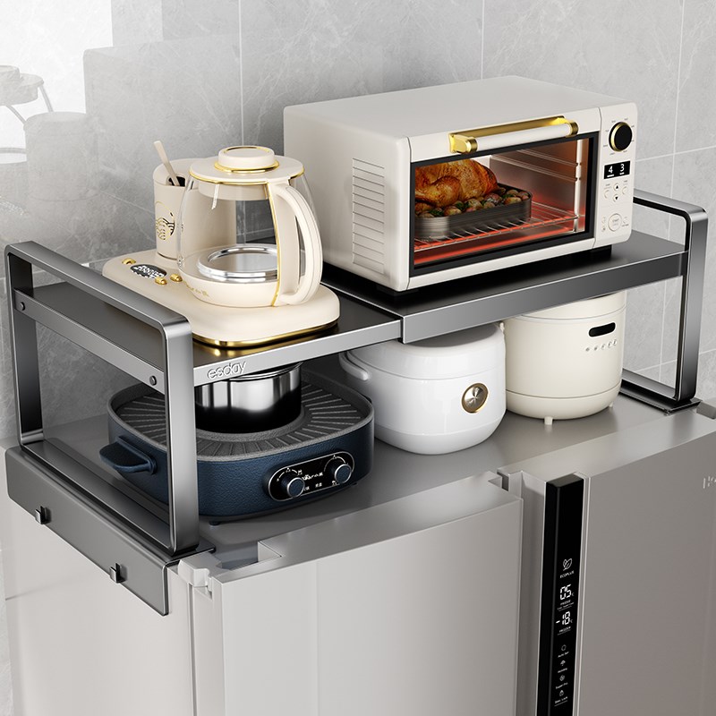 冰箱上置物架侧收纳磁吸顶部挂架厨房多层保鲜膜R调料瓶家用收纳